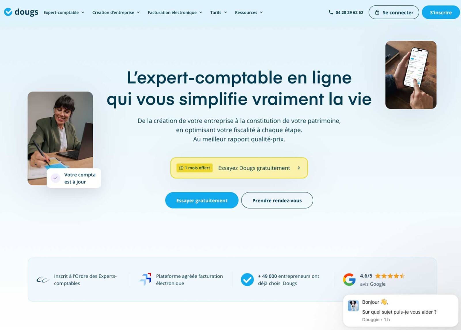 Capture du site dougs