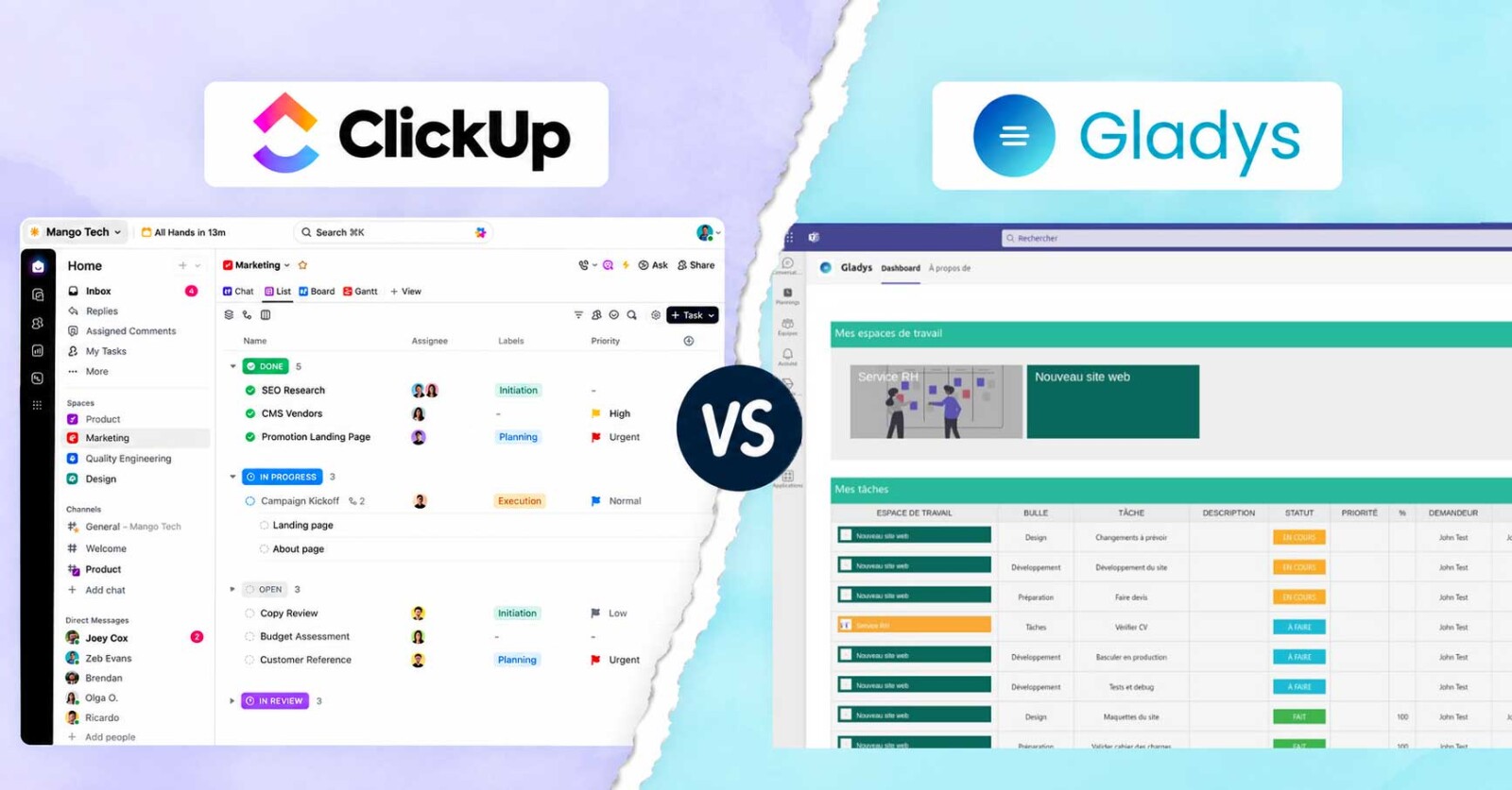 Clickup VS Gladys