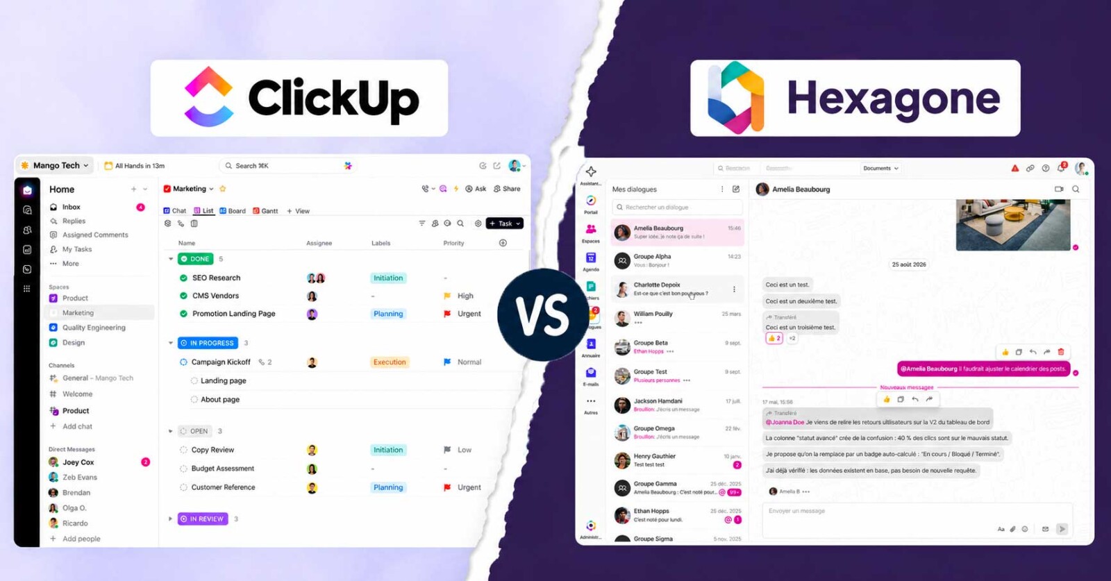 Clickup vs Hexagone