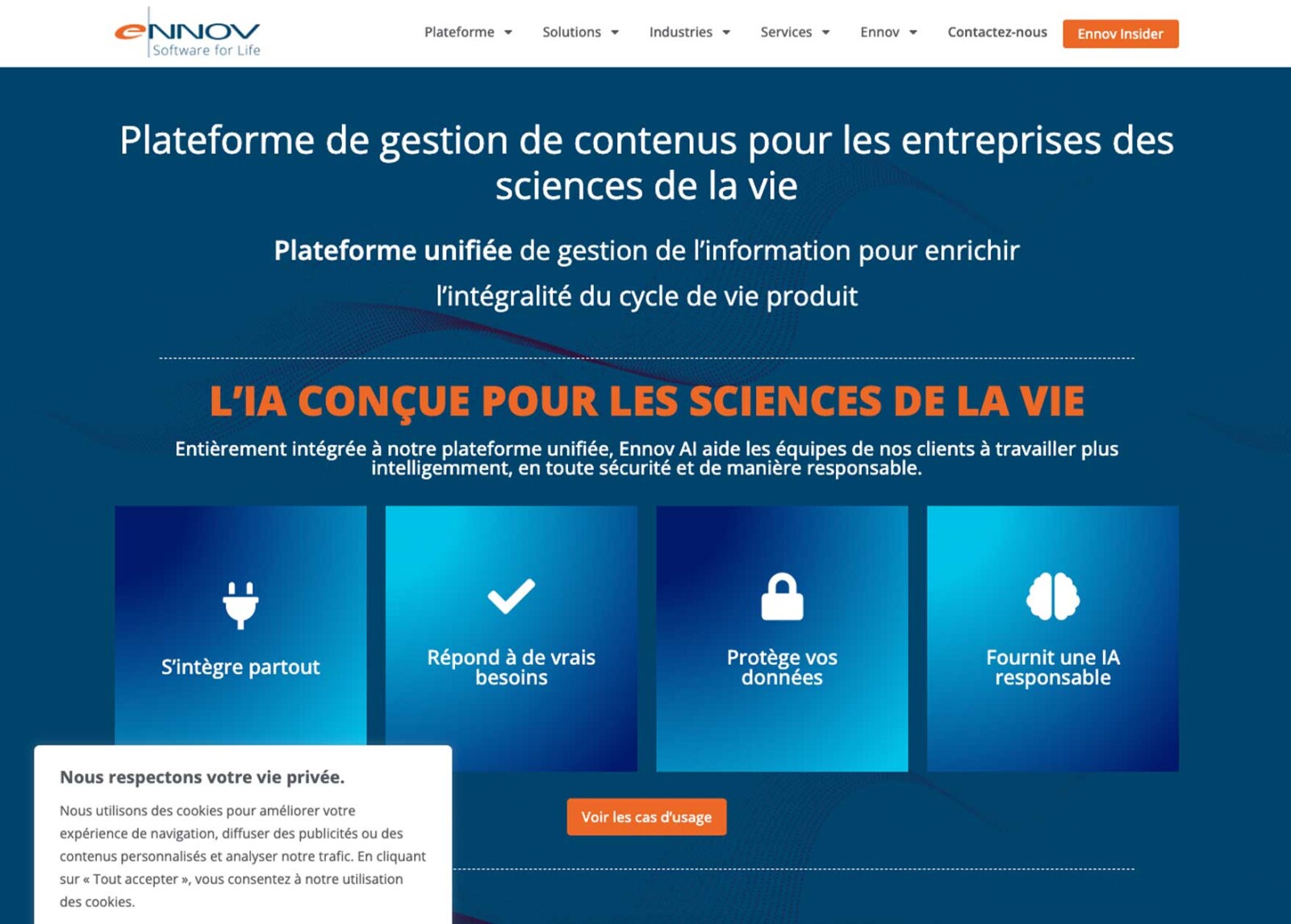 capture du site ennov