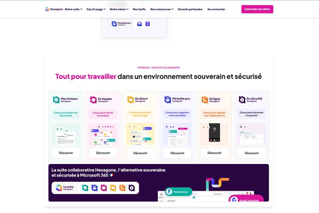 Hexagone environnement souverain Présentation des outils