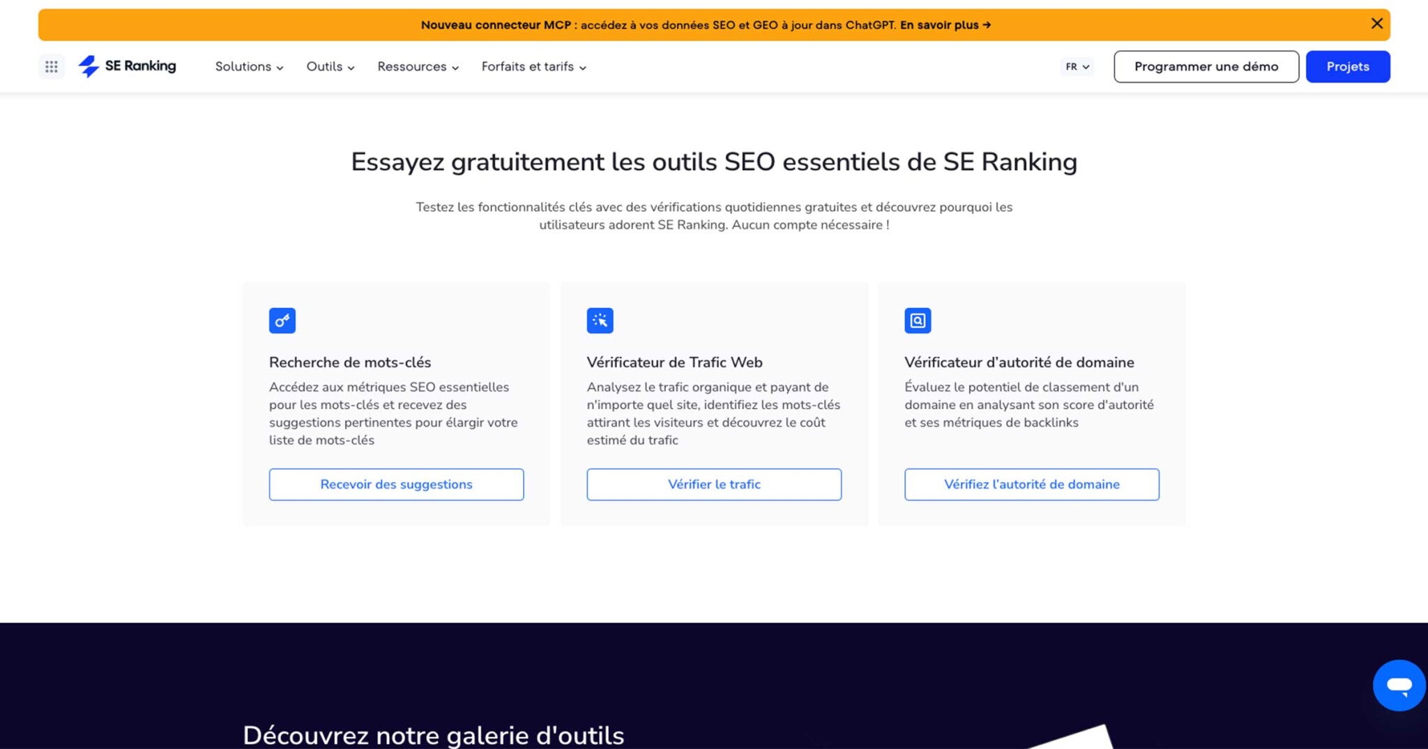 SeRanking Outils gratuits