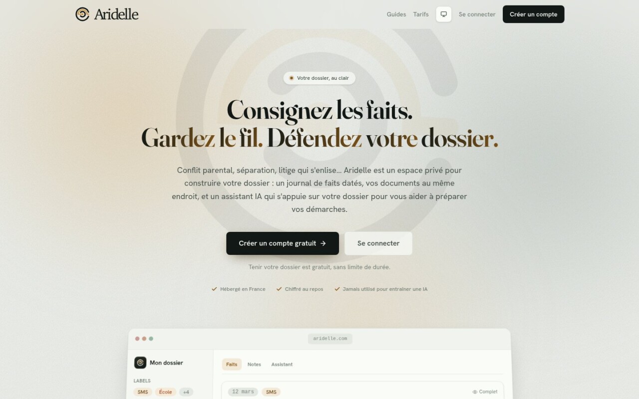 Capture de Aridelle