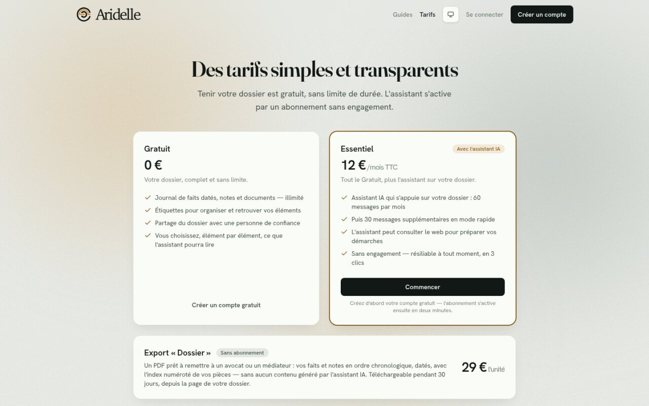 Capture de Aridelle