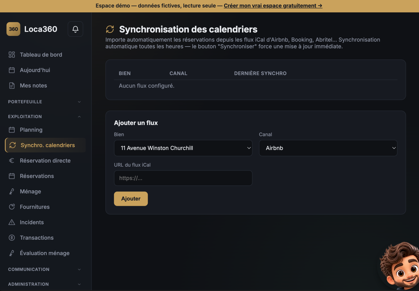 Synchronisation des calendriers Airbnb, Booking et Abritel dans Loca360