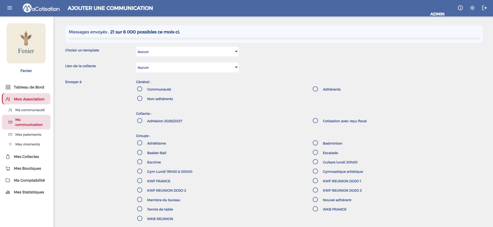 Outil de communication par email
