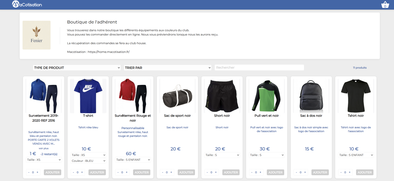 Boutique en ligne