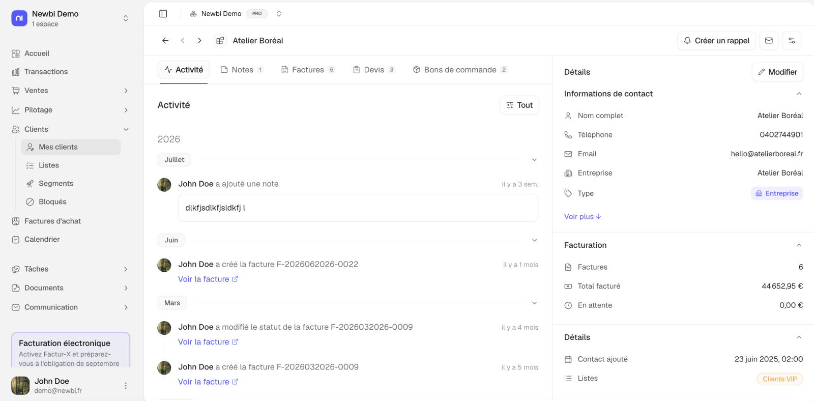 Un CRM avancé penser pour les néophytes comme pour les avancés